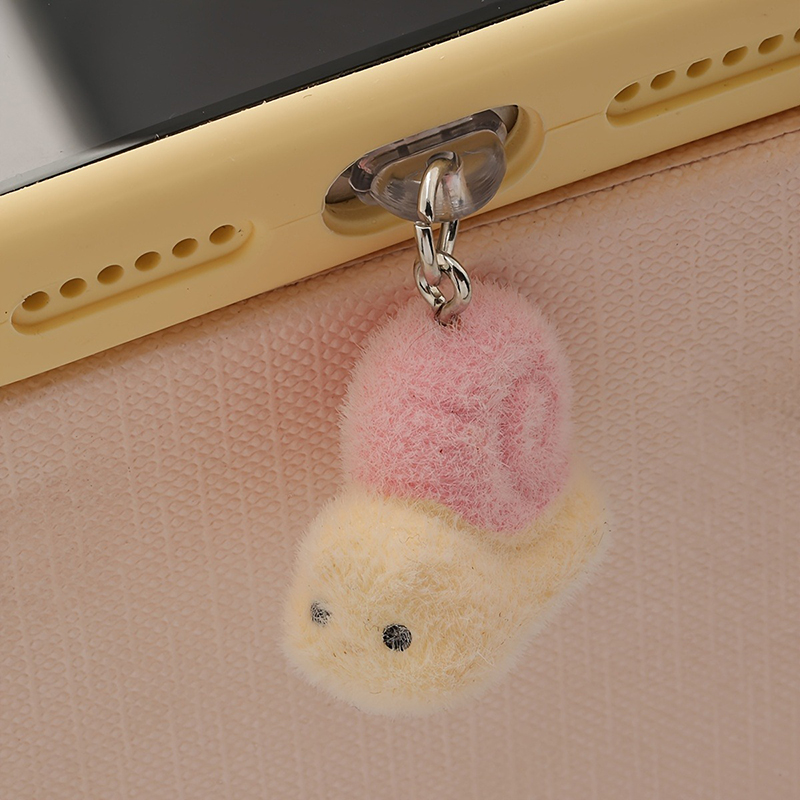 Yellow Phone Accessories - 1pcs Cute 3D Plush Snail Phone