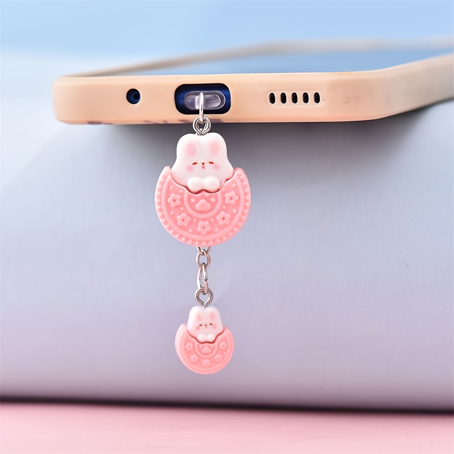 Yellow Phone Accessories - Mobile Phone Dust Plug, Pink Biscuit
