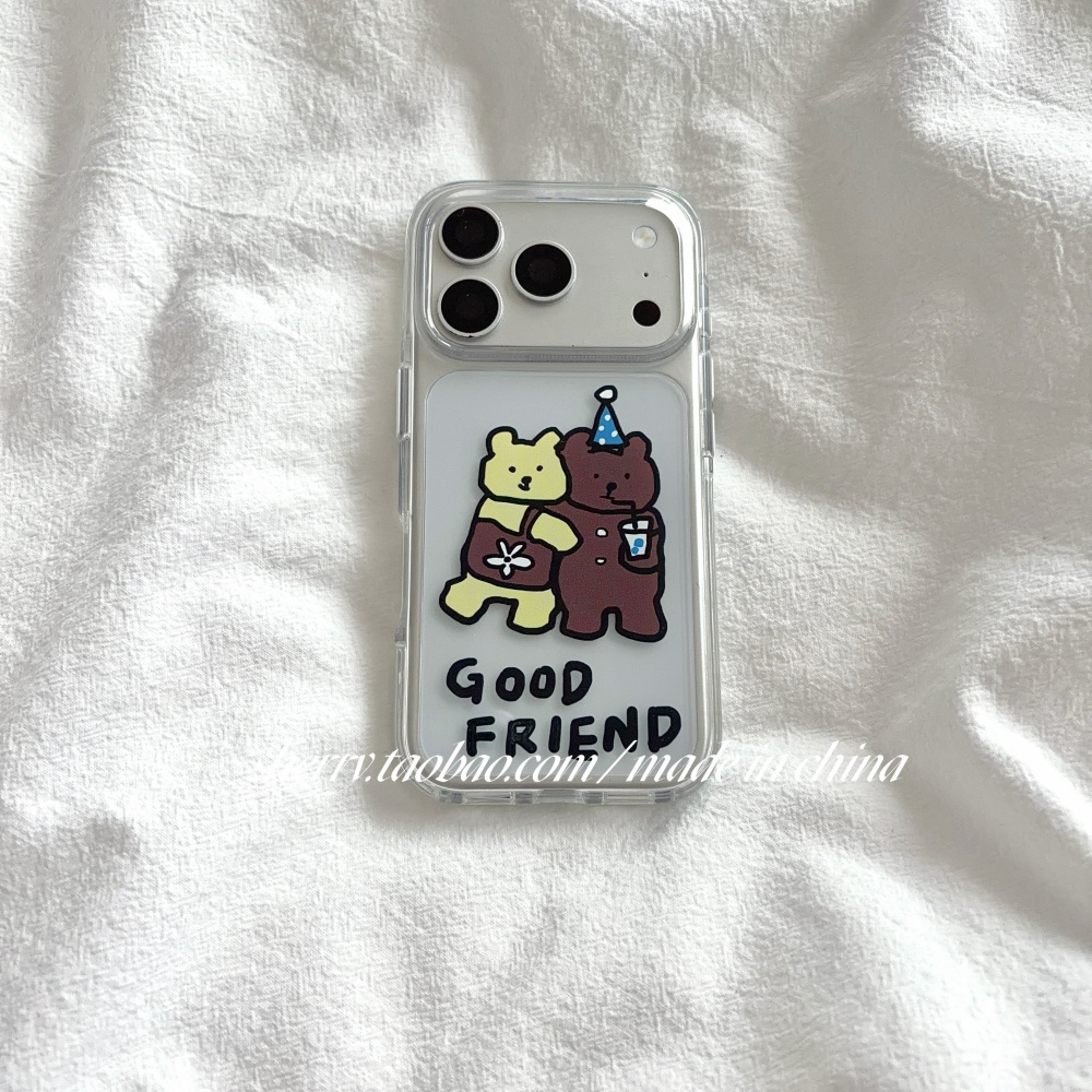 Yellow Phone Accessories - Korean Ins Cute Yellow & Brown