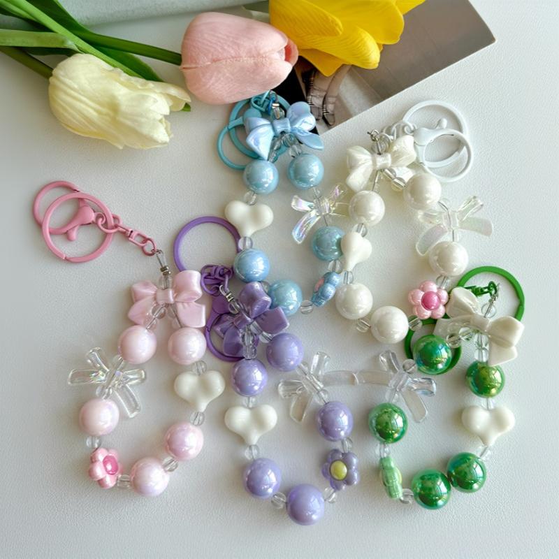NEW Candy Color Heart Bow Bead - đánh giá và giá Phone Accessories For Teen Girls
