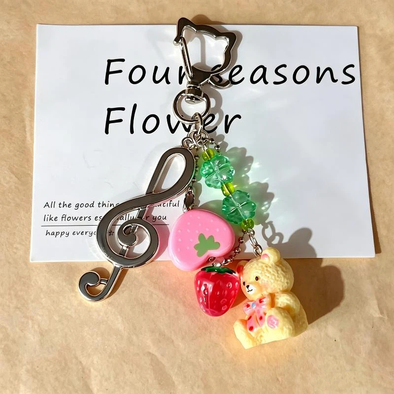 Cute Strawberry Star Keychain  - đánh giá và giá Phone Accessories For Teen Girls