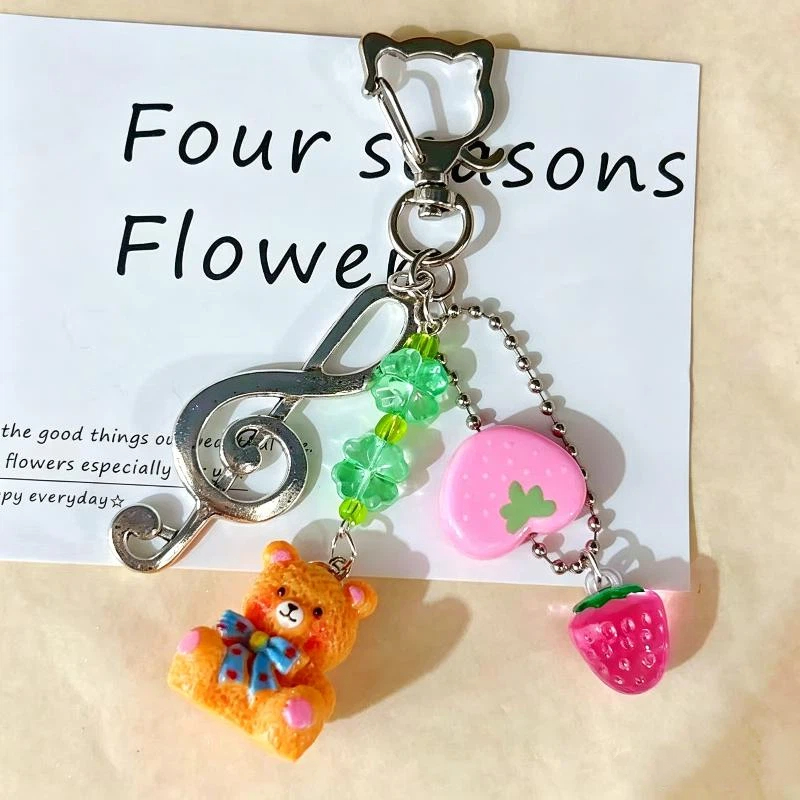 Cute Strawberry Star Keychain  - đánh giá và giá Phone Accessories For Teen Girls