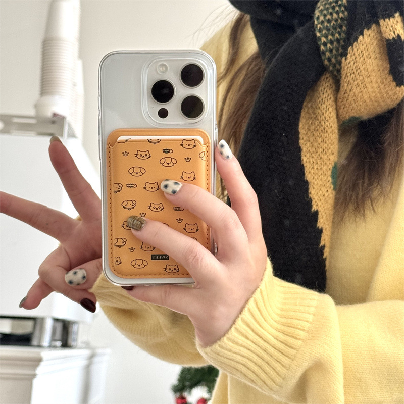 Cute Cartoon PU Leather Magnet - đánh giá và giá Phone Accessories Cute