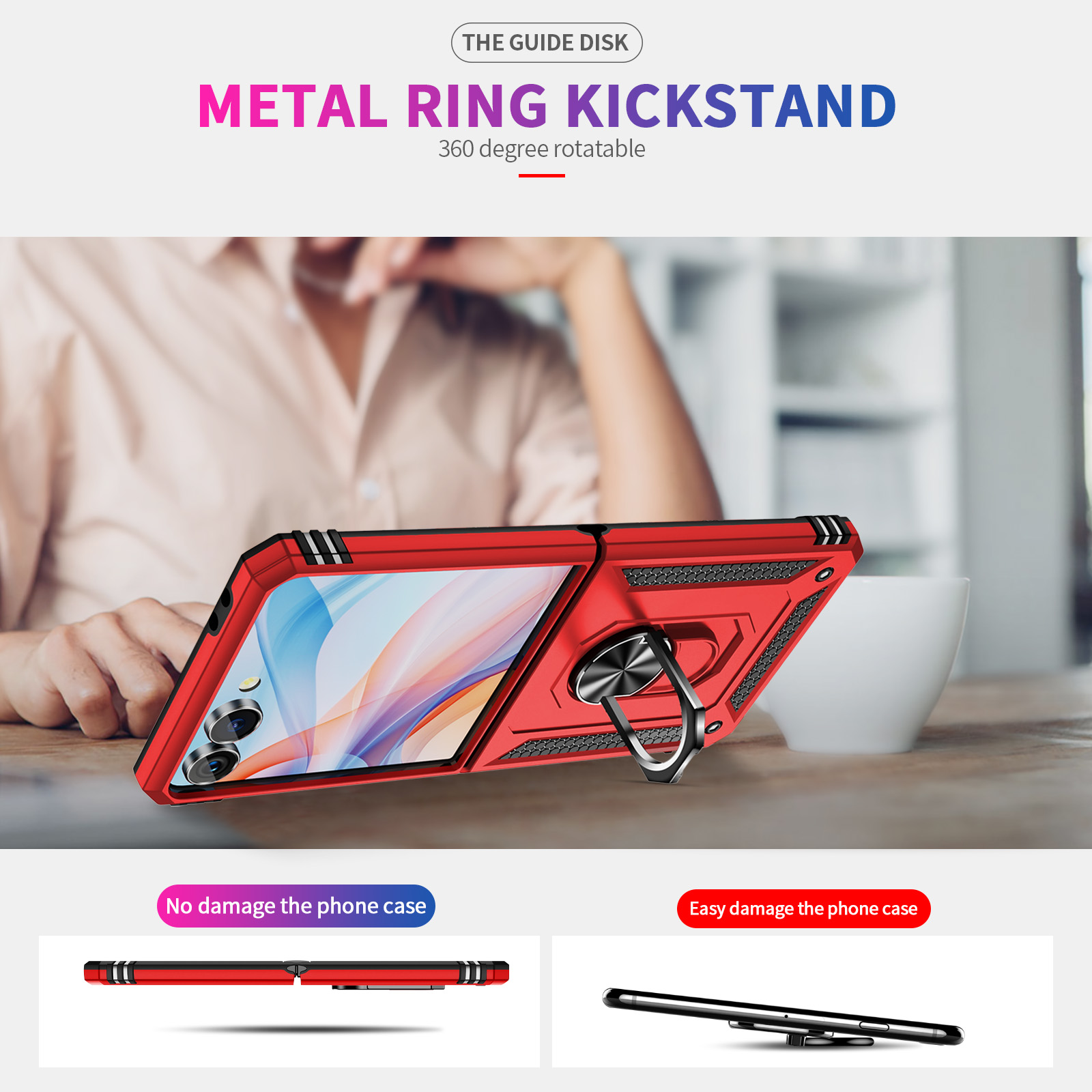 Military-grade Shockproof Phon - đánh giá và giá Phone Accessories Ring Holder