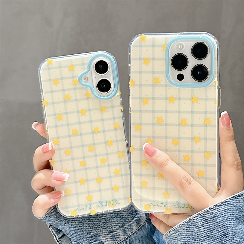 Yellow Star Checkered Pattern  - đánh giá và giá Yellow Phone Accessories