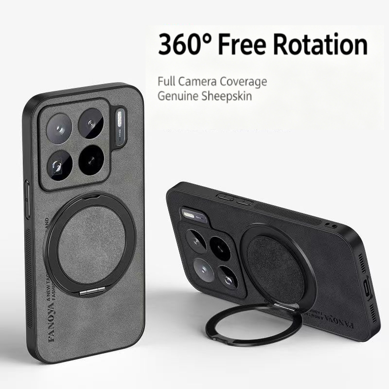 Sheepskin PU Leather Magnetic  - đánh giá và giá Phone Accessories Ring Holder
