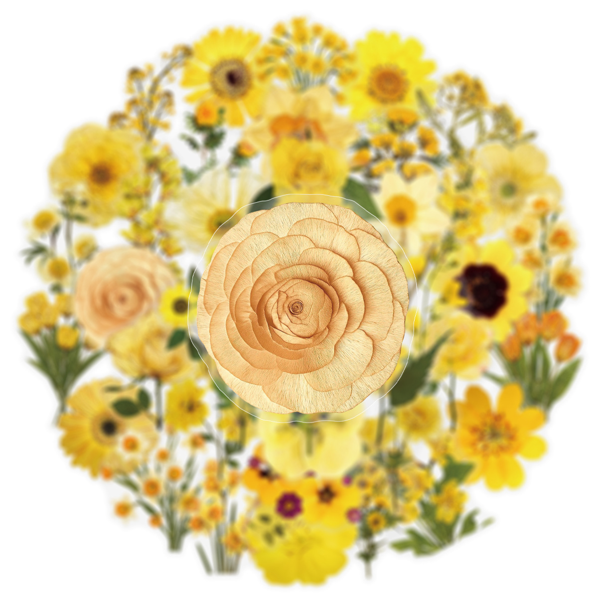 50Pcs Sunflower Transparent Ye - đánh giá và giá Yellow Phone Accessories