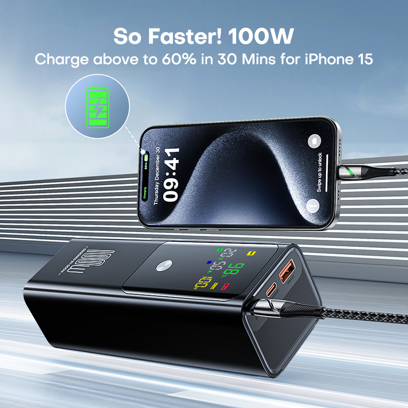 QOOVI PD 100W Power Bank 20000 - đánh giá và giá Power Bank Slim