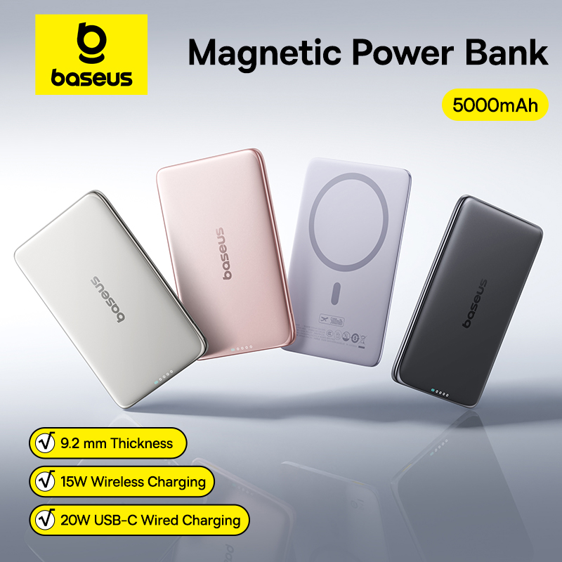 Baseus 5000mAh Magnetic Power  - đánh giá và giá Power Bank Slim