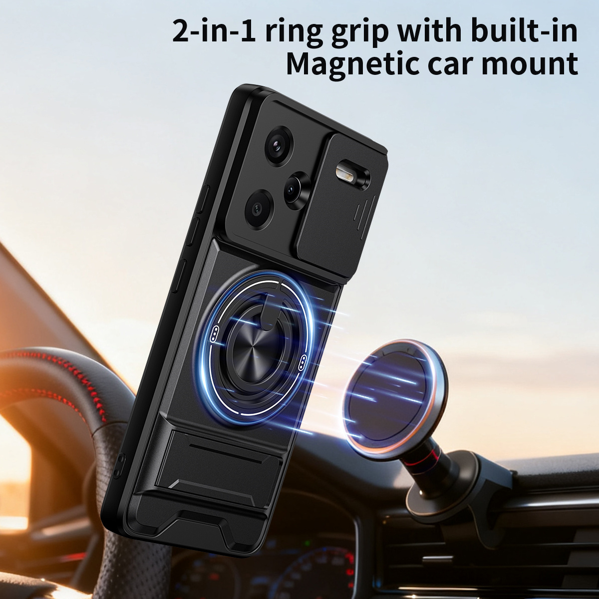 Lens Slide Camera Phone Case f - đánh giá và giá Phone Accessories Ring Holder
