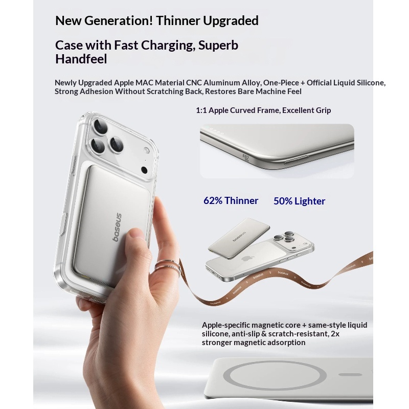 Baseus Magnetic Wireless Power - đánh giá và giá Power Bank Slim