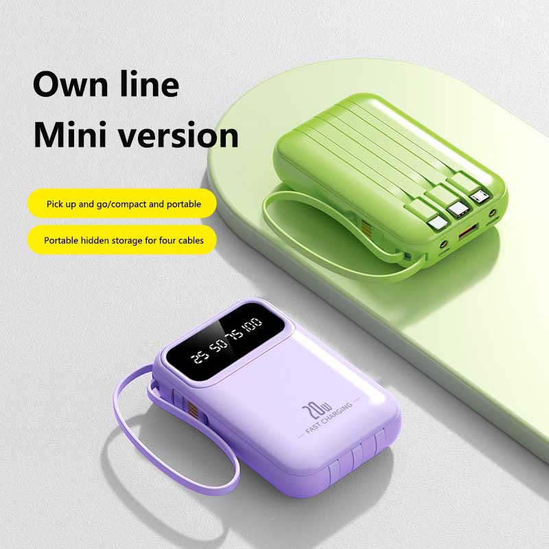 50000mAh 4 In1 Built-in Cable  - đánh giá và giá Power Bank Slim