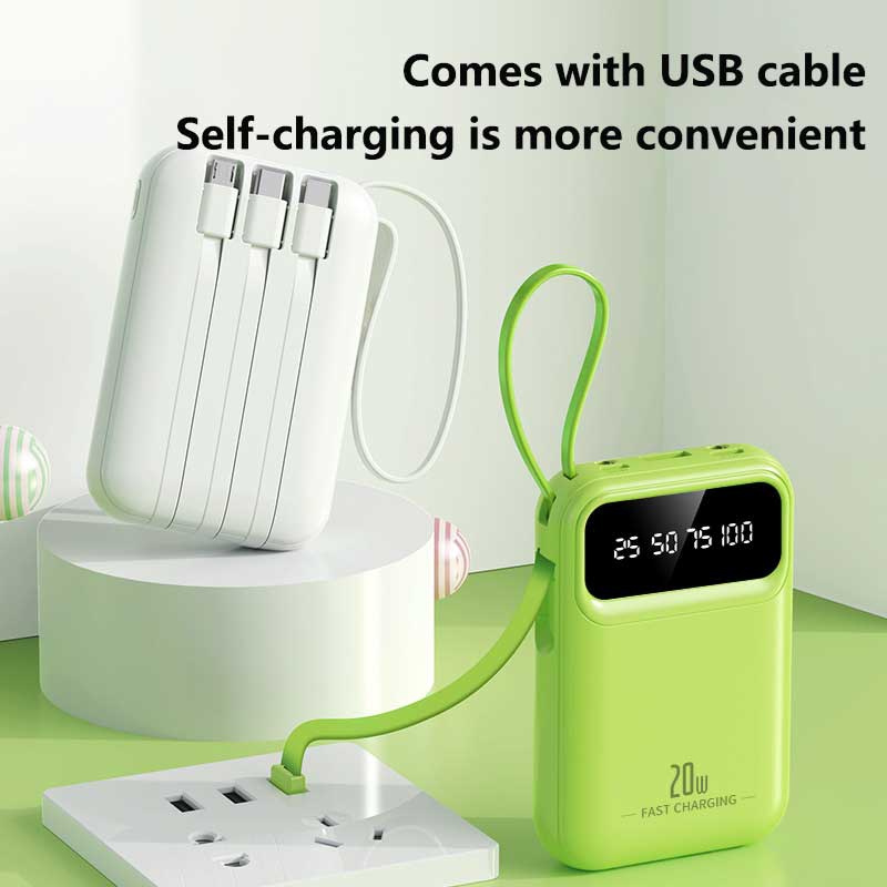 50000mAh 4 In1 Built-in Cable  - đánh giá và giá Power Bank Slim